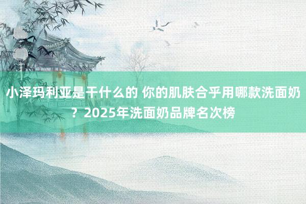 小泽玛利亚是干什么的 你的肌肤合乎用哪款洗面奶？2025年洗面奶品牌名次榜