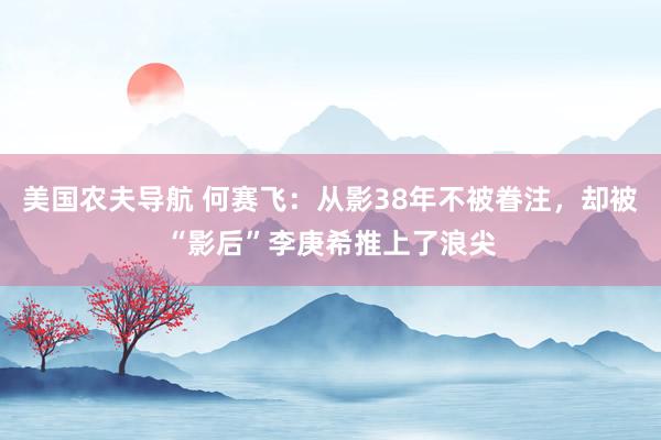 美国农夫导航 何赛飞：从影38年不被眷注，却被“影后”李庚希推上了浪尖