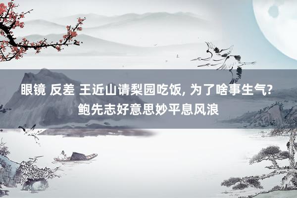 眼镜 反差 王近山请梨园吃饭, 为了啥事生气? 鲍先志好意思妙平息风浪